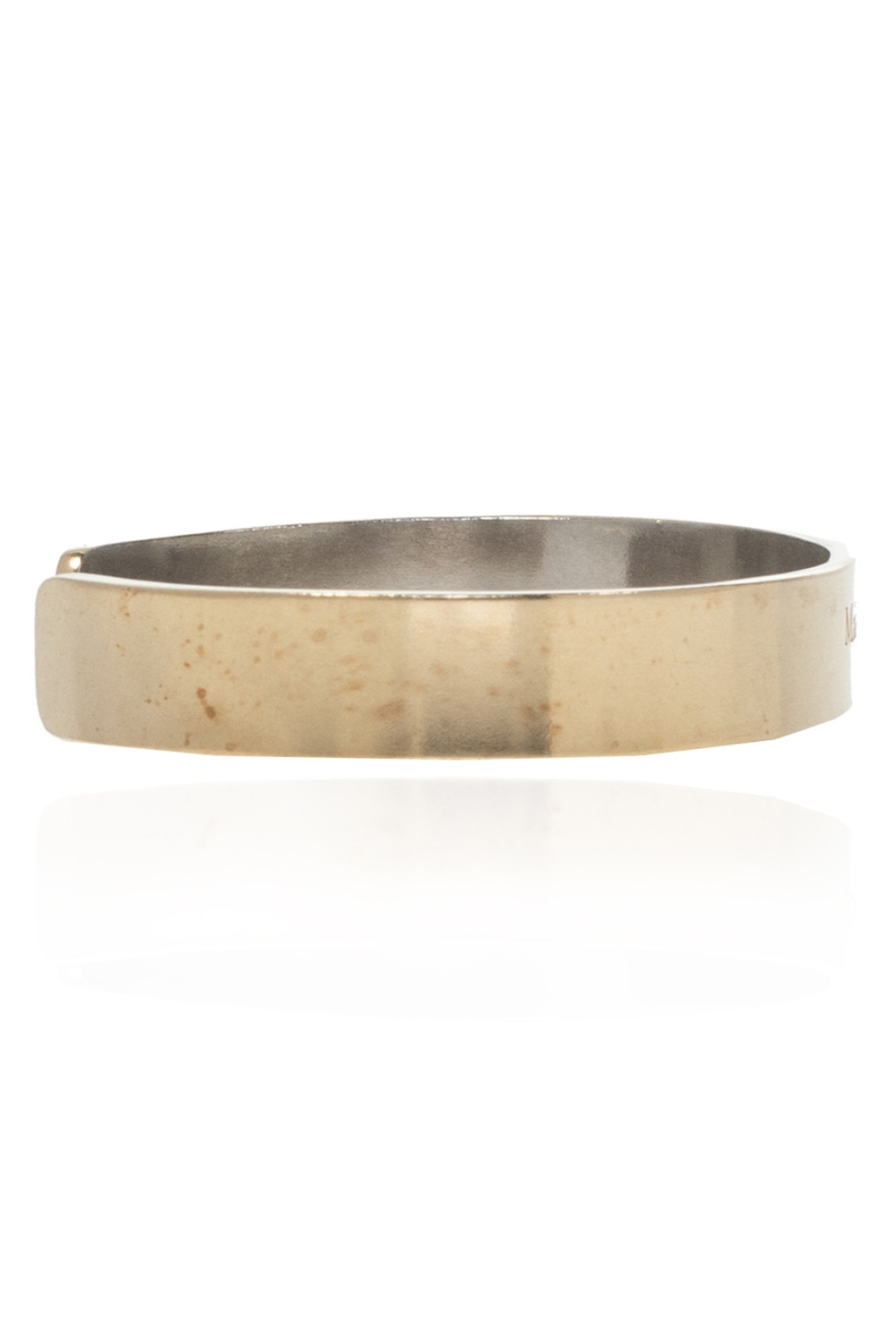 【関税&送料込】Maison Margiela Gold 925 Silver Bracelet Maison Margiela Logo Engraved Gold-Tone Plated 925 Silver